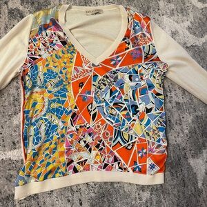 Emilio Pucci Cream Knit Top